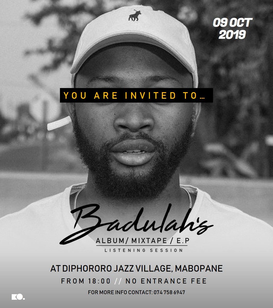 SkeemSa2015's tweet photo. Tonight re ka mo Mabopane for @badulah_jo listening 👂🏾session🙌🏿. See you guys ka di nako👇🏾 https://t.co/f8xoqJhR7q