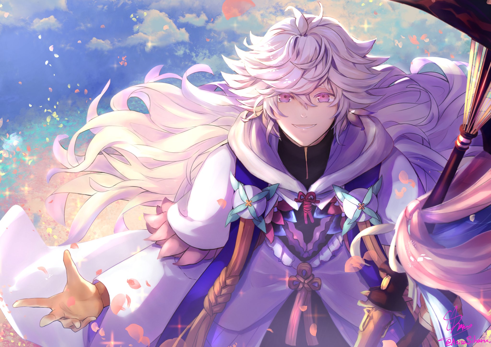 しはる ๑ ˊ ᐞ ˋ ガーデンオブアヴァロン マーリン描けました Fgo マーリン イラスト T Co Sqmmx0wrt0 Twitter