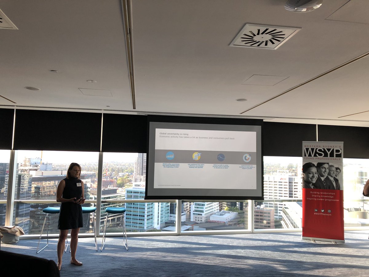 WSYP_Network's tweet image. Thanks to Emily and Muheed for sharing your insights on the current effects of #Brexit, the #GlobalTradeWar, our #dismalwagegrowth, and the current #HousingMarket within the Australian economy - a very informative evening! Thanks @Green_Dot for hosting !!