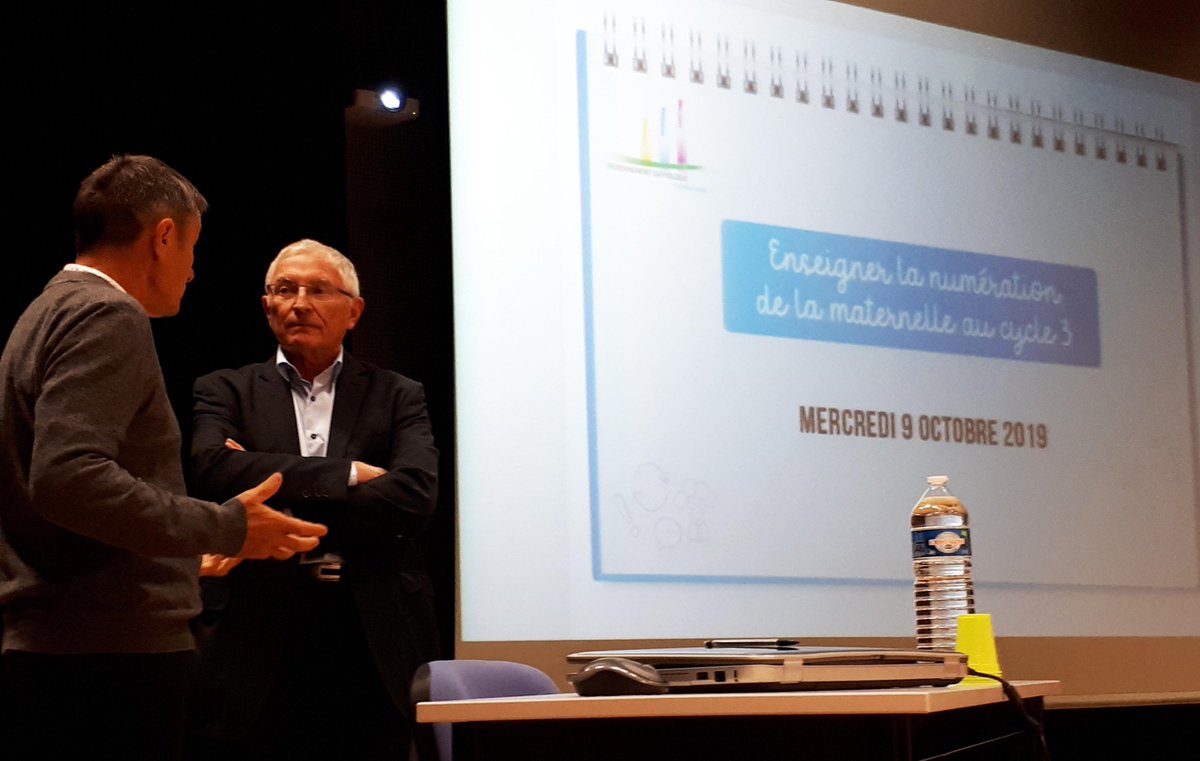 ddec56's tweet image. 260 enseignants se retrouvent, de la maternelle au cycle 3 -la sixième-, pour réfléchir ensemble sur l’apprentissage de la numération chez nos élèves.
Une conférence de Georges Combier, chercheur en mathématiques, suivie de 8 ateliers et d'échanges de pratiques. #ddec56 #CapMaths