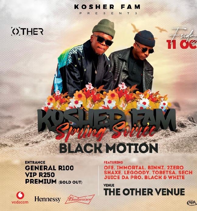 KovsieX's tweet photo. We have 2 tickets to giveaway to #KosherFamMacufeEdition taking place this Friday at @TheOtherVenue , tune into the #BozzaDrive between 16:00 & 17:00 to find out how you can win. @kosherfam2015 #UltimateCampusRadio https://t.co/qKFWg8b5ss