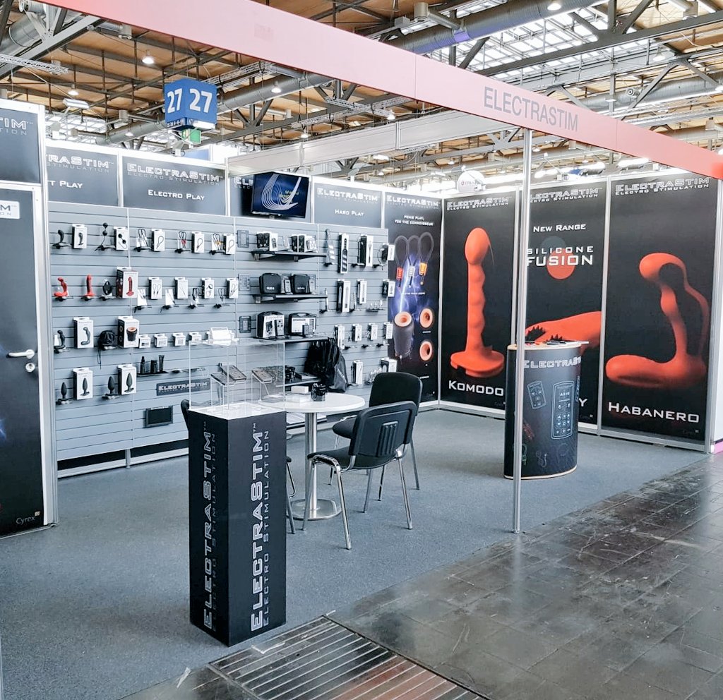 The ElectraStim stand is set up and we're itching to start. Lots of new things to show you all! #erofame #sextoys #electrosex #hannover #erofame2019  electrastim.com