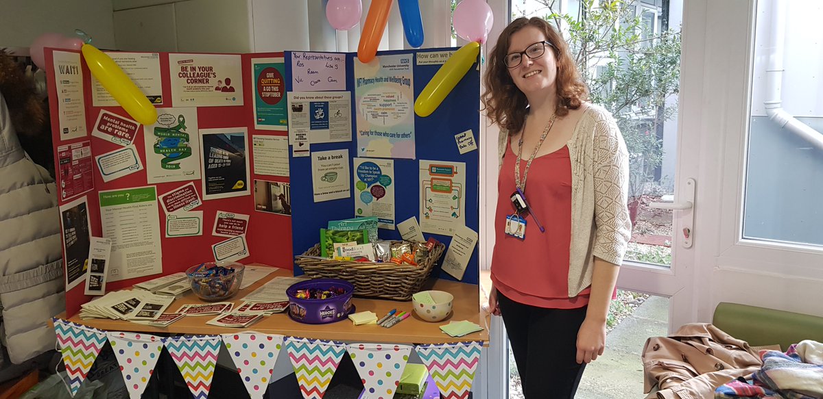 Mft pharmacy health and well being group launch! Swing on by for a cuppa and cake on us! <a href="/HwgMft/">MFT Pharmacy Health and Wellbeing Group</a>