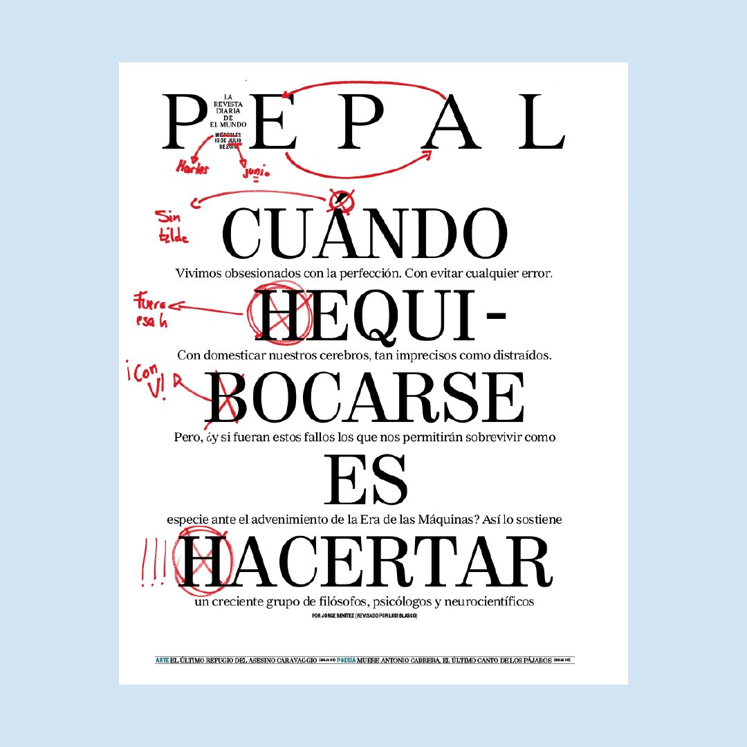 PremiosNH's tweet photo. Oro en los #ÑH19 para @Papel_EM (@elmundoes , España) por las páginas interiores del suplemento "Errores" https://t.co/lFBZvICH0A