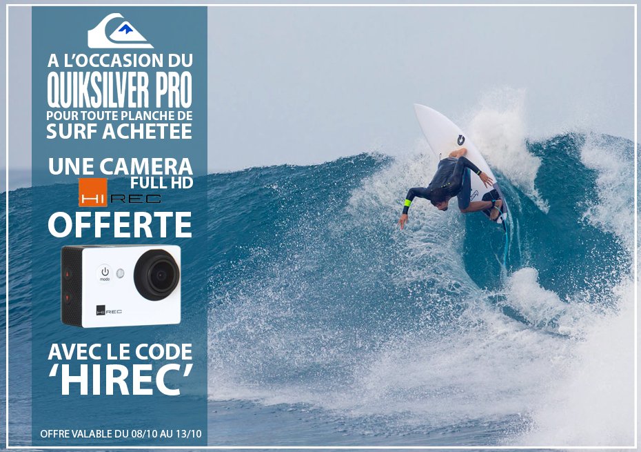 Cette semaine, pour toute planche de surf achetée, nous vous offrons une caméra HiRec Full HD. Rendez-vous sur le site ➡️ hawaiisurf.com/surf/planches/