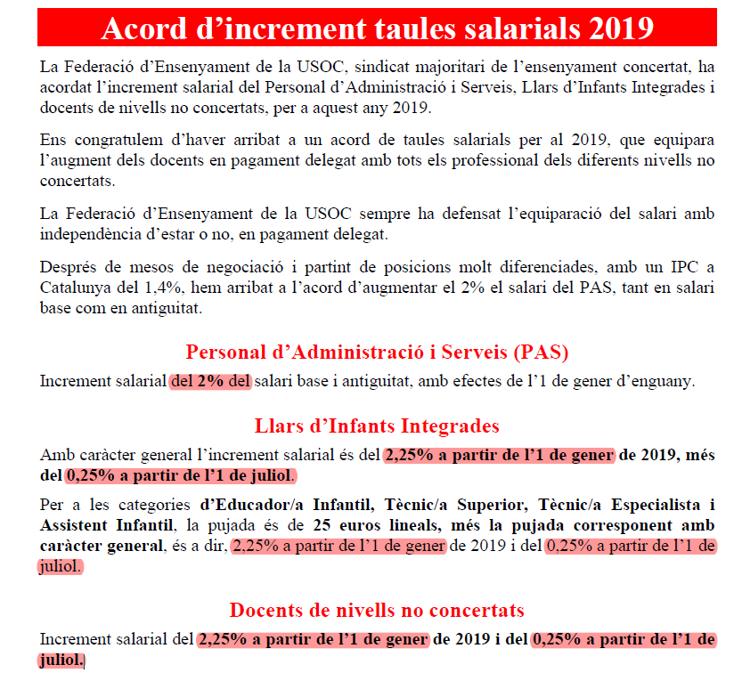 kike_bcn's tweet image. @EnsenyamentUSOC ¿perquè sempre el #PAS queda discriminat? Ja tenim un sou base molt mes baix que la resta de personal a les escoles i la diferència augmenta a cada actualització de les #TaulesSalarials ¿no som prou importants? ¿poden funcionar les escoles sense el PAS?
