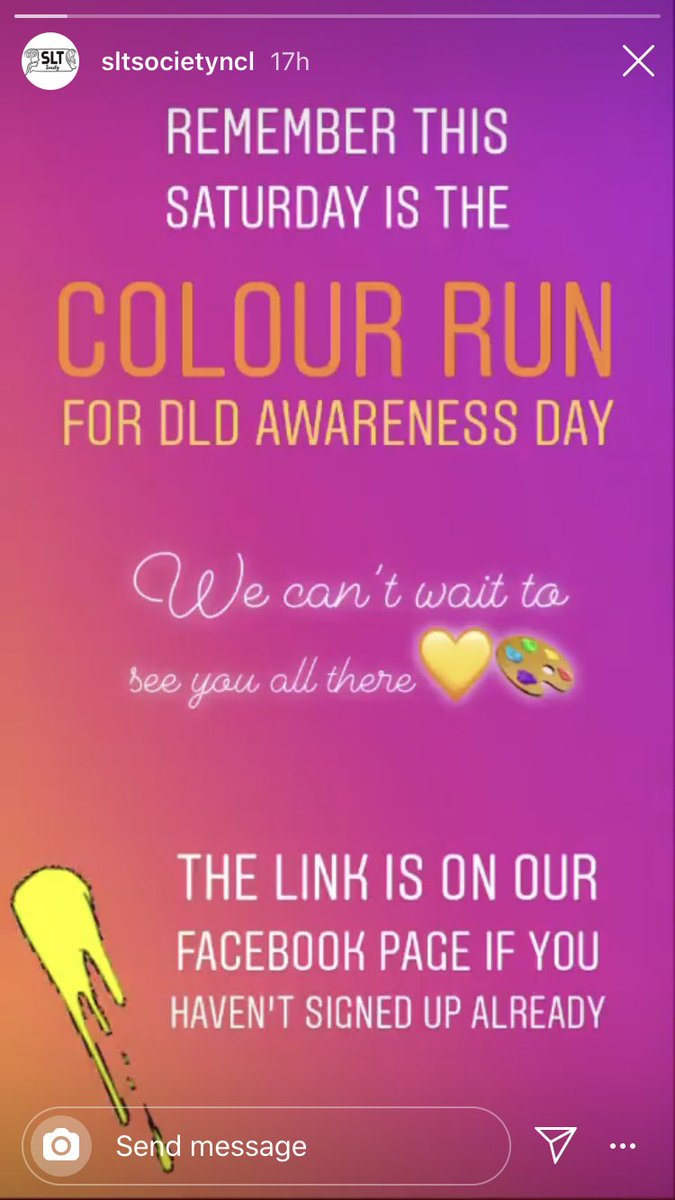 GivingVoiceNCL's tweet photo. Donβt forget we are doing our #DLDaware colour run this Saturday. You can still sign up #DevLangDis #DLDYouAndMe @SLTSocietyNCL @RADLDcam @GivingVoiceUK https://t.co/9Ks6eIdHaQ