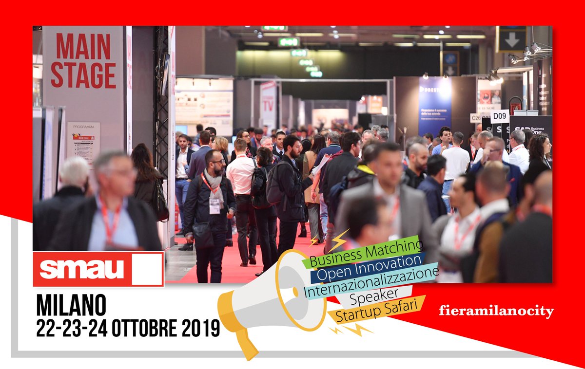 📌Torna dal 22 al 24 ottobre <a href="/smaunotes/">SMAU</a> Milano, l’evento di incontro e matching tra l’ecosistema dell’#innovazione nazionale e internazionale e il mondo delle #imprese.
Per saperne di più 👉 bit.ly/2k9qkvI