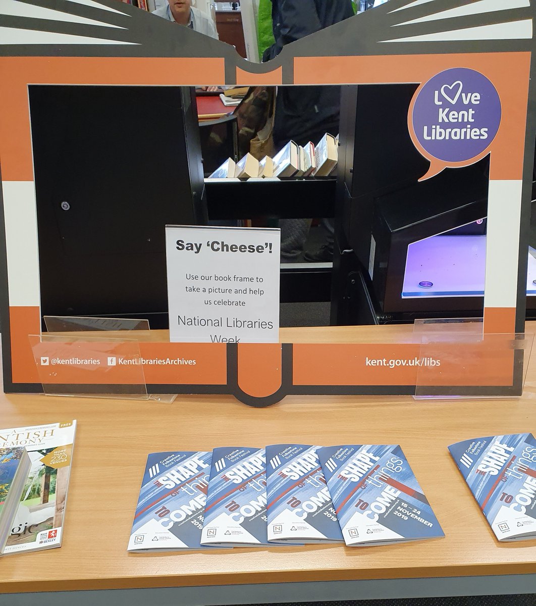 FstoneBookFest's tweet photo. It's #NationalLibrariesWeek &amp; we've spotted our brochures in #FolkestoneLibrary! We have lots of amazing local libraries in and around Folkestone - go check them out &amp; you'll find many of the books by authors appearing in @FstoneBookFest this year.  https://t.co/mpUp7jefuE https://t.co/xBAaNWz625