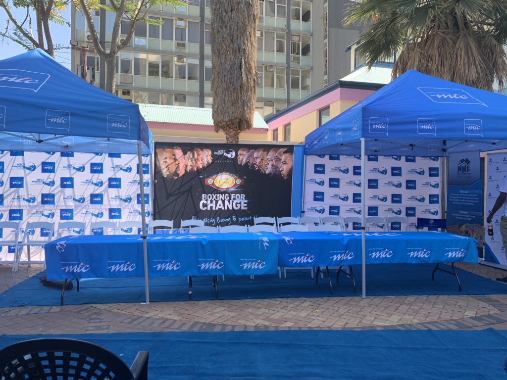 MTCNamibia's tweet image. Join us at Post Street Mall for the official #mtcknockoutproject weigh in and and face off.

#boxingforchange #mtcknockoutproject #proudlynamibian🇳🇦  #knockoutgbv