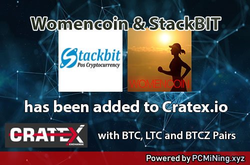 Cratex_Exchange's tweet image. #Womencoin ($WOMEN) &amp;amp; #StackBIT ($SBIT) has been added to Cratex.io...

✨cratex.io/index.php?pair… 
✨cratex.io/index.php?pair…

... in BTC, LTC and BTCZ pairs ✅

#BTC #LTC #BTCZ #blockchain #cryptocurrency #crypto #masternodes