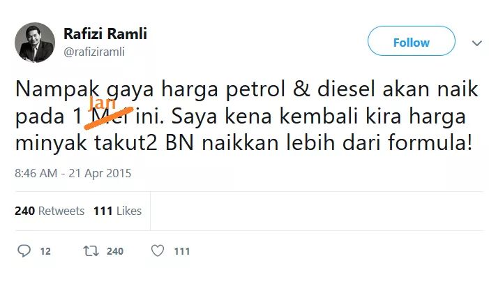 NajibRazak's tweet photo. Pakar segala pakar.

Bermula bulan Januari tahun depan, jangan lupa kira.

https://t.co/EVjoJd8Xo1 https://t.co/SoONcBqpNy