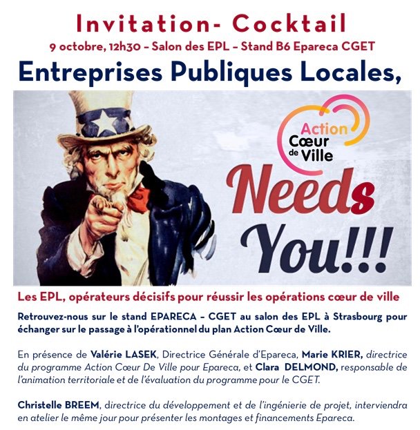 Congrès annuel des EPL à Strasbourg, ouverture du salon avec Valérie @LasekLasek, directrice générale d’Epareca. Rejoignez-nous sur le stand à 12h30! <a href="/FedEpl/">Fédération des élus des Ent. publiques locales</a>