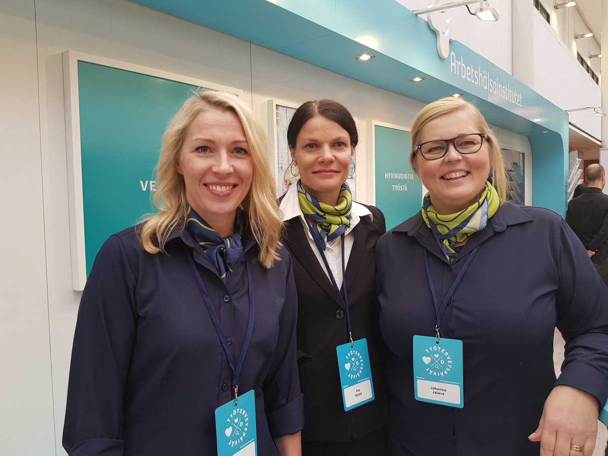 Tervetuloa Työterveyslaitoksen ständille kysymään mieltä askarruttavista työpaikan arkeen liittyvistä asioista. #työtilat #työurajohtaminen #esimiestyö #sisäilma #verkkovalmennus #kemikaalit #biomonitorointi 
#ttpaivat <a href="/tyoterveys/">Työterveyslaitos</a>