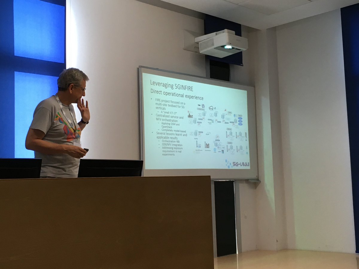 During the 5G PPP TB workshop in Málaga, Diego Lopez, 5G-VINNI TM, is explaining how 5GINFIRE results are leveraged by 5G-VINNI.
#5G #5Gtrials #ict #H2020 <a href="/5GPPP/">5GPPP</a> <a href="/5gVinni/">5G-Vinni</a>
