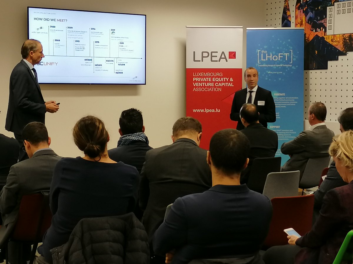 Yesterday we were happy to share our <a href="/Docunify1/">Docunify</a> acquisition experience.Thanks to <a href="/The_LHoFT/">Luxembourg House of Financial Technology</a>  and <a href="/lpea_lux/">lpea_lux</a> for giving us the opportunity to tell our story! #startupstory #Docunify #Admintech #Luxembourg #innovation