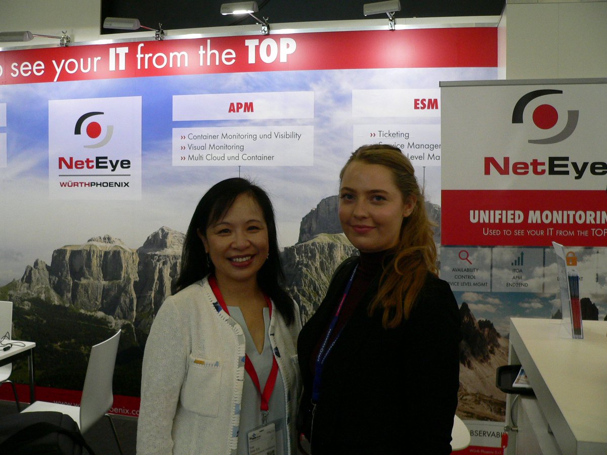 WuerthPhoenix's tweet photo. Monitoring with #NetEye could be so attractive! Stay tuned for day 2 at #itsa https://t.co/wz6433x3Oe