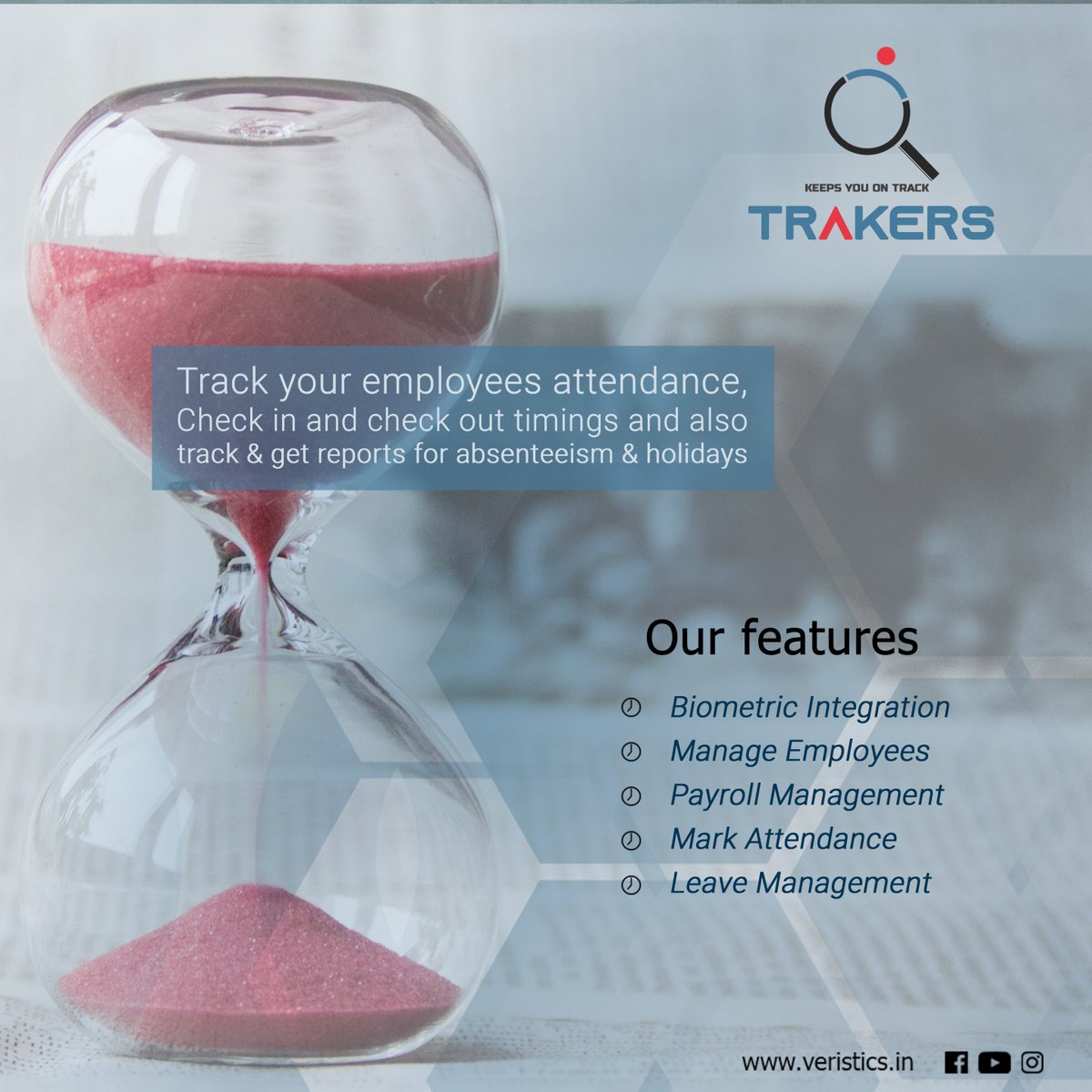 TrakersP's tweet photo. @TrakersP 
Our Features
🔹Biometric Integration
🔹Manage Employees
🔹Payroll Management
🔹Mark Attendance
🔹Leave Management
#LeaveManagement #AttendanceReport #Biometric
#HRManagementsolutions #AttendanceManagement
#APIintegratedattendanceManagementsystem
#ShiftManagement https://t.co/WlFve4hiyu