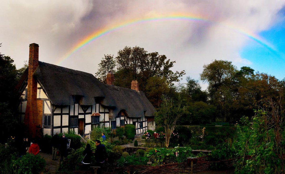 ShakespeareBT's tweet photo. Anne Hathaway's Cottage is at the end of our rainbow, what's at the end of yours? https://t.co/859FgQv6oO