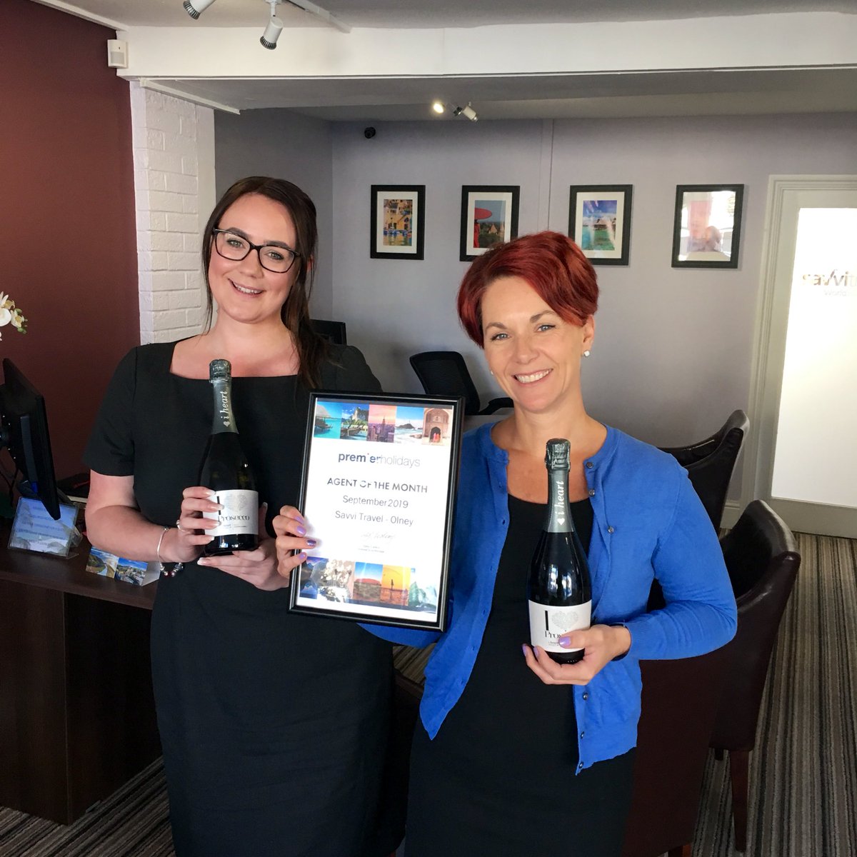 Congratulations and thanks to my <a href="/PHTRADE1/">Premier Hols Trade</a> agent of the month for September <a href="/savvitravel/">Savvi Travel</a> in #Olney enjoy your #fizz 🥂
