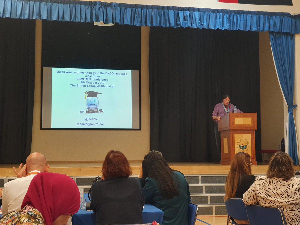AmityMFL's tweet image. Another excellent presentation from @joedale on quick wins for BYOD. Something we are embedding @AmityAbuDhabi. #MFL19 #BSMELearning #mfltwitterati #mflchat @BSAKAbuDhabi