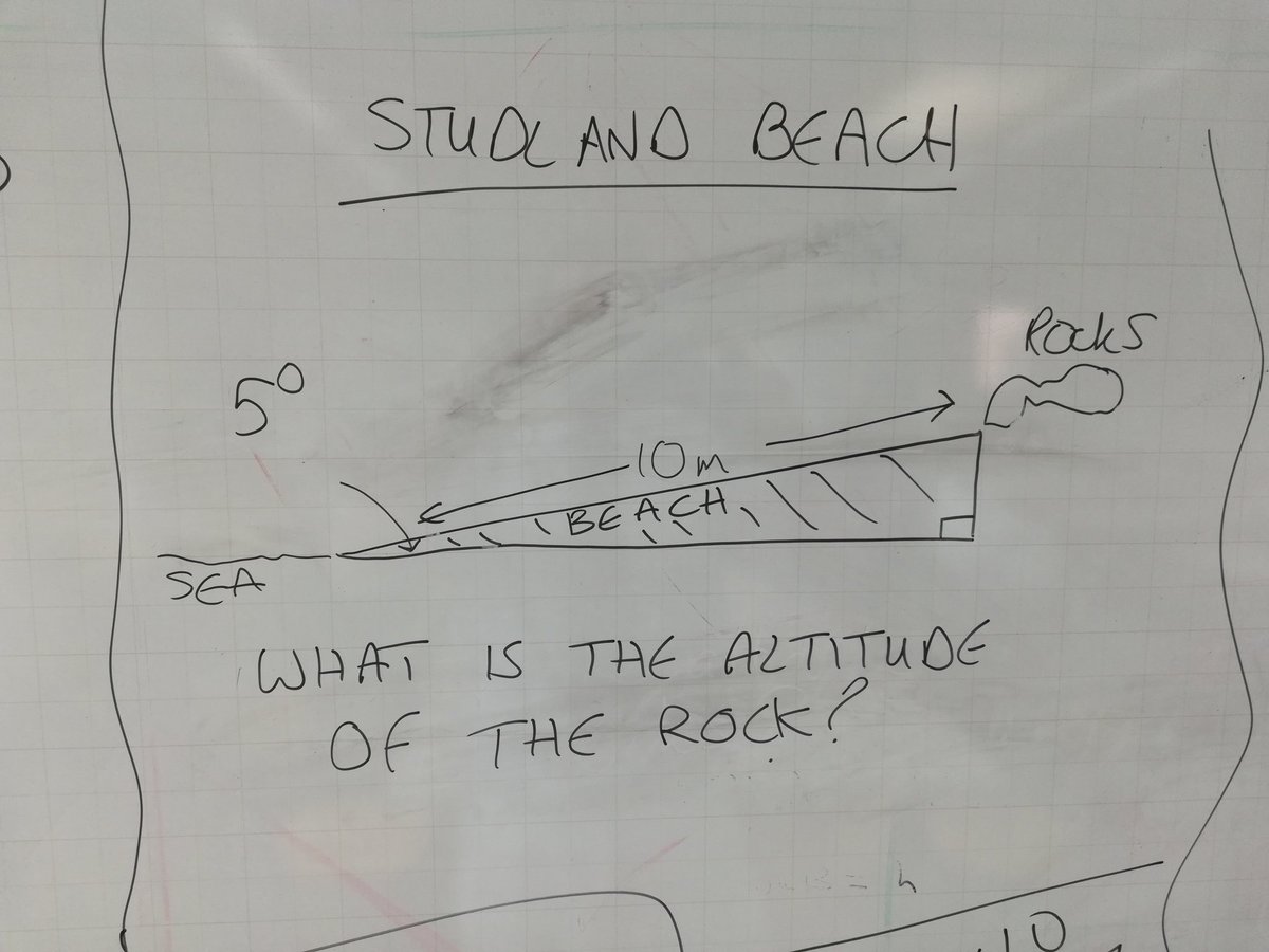 BryanstonMaths's tweet photo. Hope you enjoyed the beach yesterday @BryGeog and how's your trigonometry? Here's a couple of problems on a geo-maths theme 🙂 https://t.co/kBvnh6TSc8