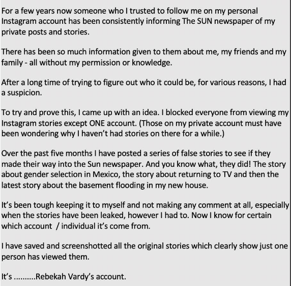 empireofthekop's tweet photo. So... Coleen Rooney just posted this on Twitter about Jamie Vardy's Mrs 😳😳😳 https://t.co/zsq9nZ3pQh
