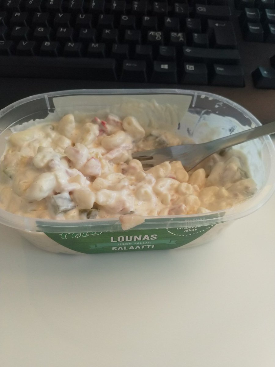 visathebean's tweet photo. @Atria_Oyj wishes me happy #Spooktober by hiding a part of a real spooky skeleton into my lunch salad. Can't wait to collect and build the whole skeleton 😱 https://t.co/xK5toEdCIn