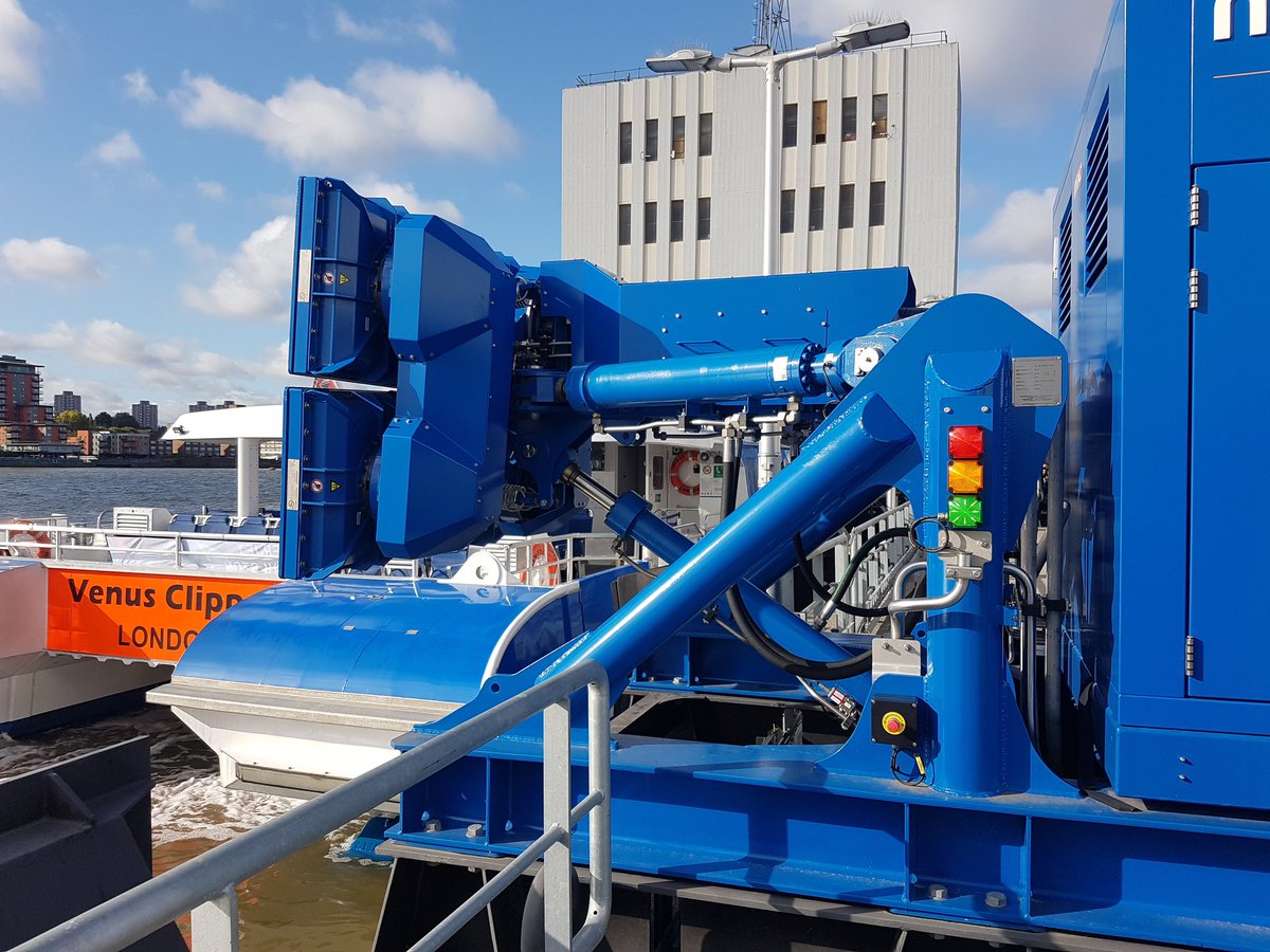 beckettrankine's tweet photo. Next up on the #Interferry44 technical tour is the new Woolwich ferries with their magnetic mooring system. https://t.co/nv1HImVsyL