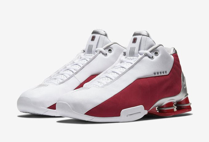 Nike Shox BB4
Color: White/Metallic Silver-Varsity Red
Style Code: AT7843-101
Release Date: October 11, 2019
Price: $170>bit.ly/2BM2rji