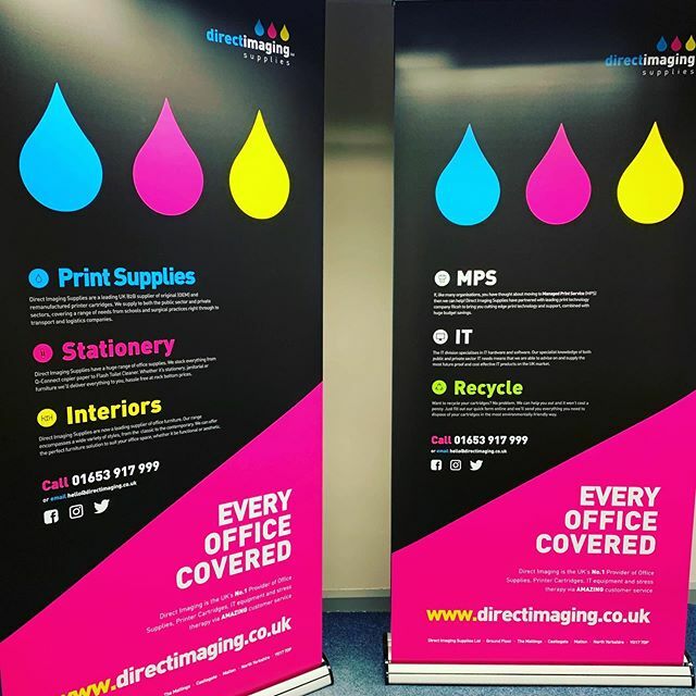 DirectImaging's tweet image. New Roller banners. Thank you @inprint_design_7st design work by @si_ellis_37 👏👏👏 we love them. 
#directimaging #strongbrand #officesupplies #ink #toners #managedprint #managedprintservices #officefurniture #stresstherapyviaamazingcustomerservice ift.tt/2VoVnC0