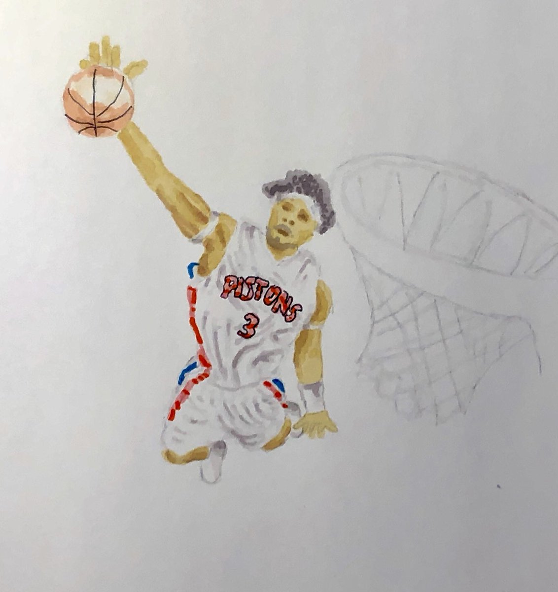 chapin1971's tweet photo. Day 9 of #inktober. Here is a marker sketch of Ben Wallace of the Detroit Pistons.  #inktober2019 #benwallace #detroitpistons #nba #inkdrawing #magicmarkers #markerdrawing https://t.co/7J6elL7eux