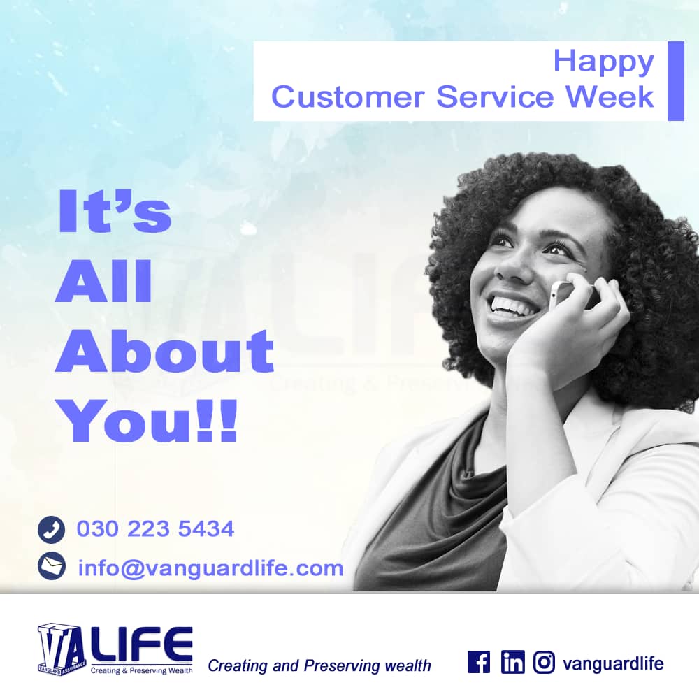 valifegh's tweet photo. We are here to build friendships! It's all about our customers. Happy customer service week!!!
#vanguardlife #insurance #customerservice #vanguardgh #creatingwealth #preservingwealth https://t.co/3b6jG0jKIw