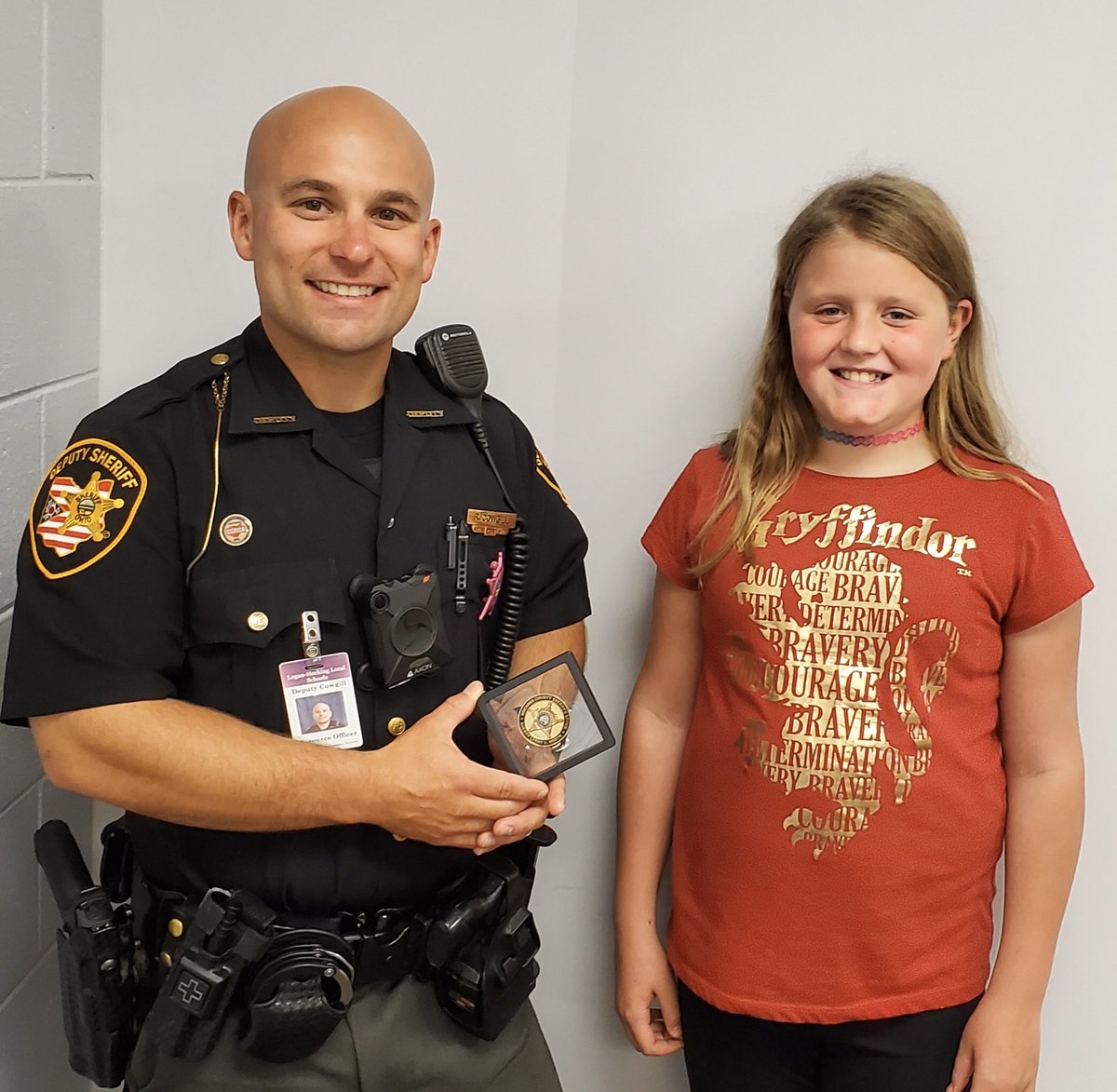 lh_officers's tweet photo. Congratulations to Madelyn for being selected as the Chieftain Elementary “Deputy of the Month”. Every month SRO Deputies are looking for students who go above and beyond! The winners receive a challenge coin! #lhsdsro #deputycowgill #SROsmatter #chieftainnation https://t.co/ZQFs6IWVha
