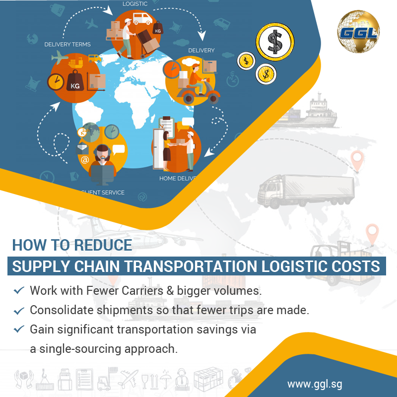 How to reduce supply chain Transportation Logistic Costs
   ✅ Work with Fewer Carriers &amp; bigger volumes.
   ✅ Consolidate shipments so that fewer trips are made.
   ✅ Gain significant transportation savings via a single-sourcing approach.
 Web: ggl.sg
