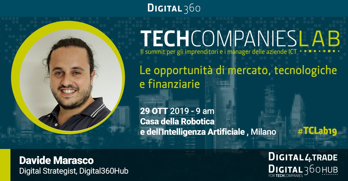 FPA_net's tweet photo. Torna il summit dedicato a imprenditori e manager delle aziende ICT💥https://t.co/KRtfBEQWla | Un evento per scoprire best practice, metodologie e strumenti per supportare gli imprenditori nelle strategie di crescita delle proprie imprese!
#TCLab19 #Digital4Trade @Digital360Hub https://t.co/ThZPlqCn55
