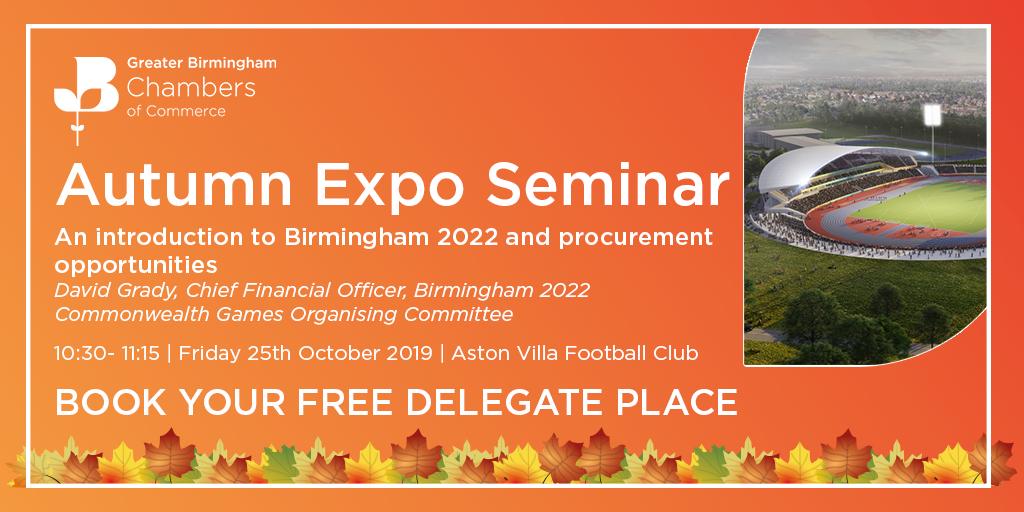 GrBhamChambers's tweet photo. As well as the chance to network and visit over 100 stands, #GBCCExpo19 will host seminars throughout the day on #Commonwealth2020, #InternationalTrade & #CyberSecurity. It’s completely free to attend! Booking essential: https://t.co/13TidukVYH https://t.co/imV5JZtSwl