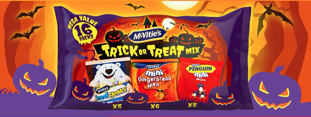 LionCreative_UK's tweet photo. With Halloween fast approaching, keep your eyes peeled for McVitie's new spooky Trick or Treat mix!! A brilliantly fun project for the Lion team to have been a part of earlier this year, find out more about the design journey here; 
https://t.co/vazIz9tijs https://t.co/aBXhJoVxf9