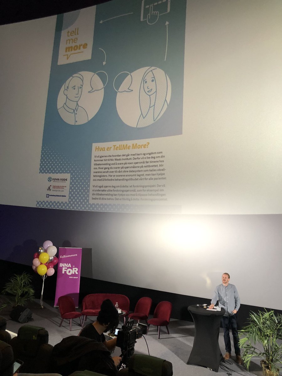 Kristian Rognstad presenterer feedbacksystemet Tell Me More på RBUPs jubileumskonferanse