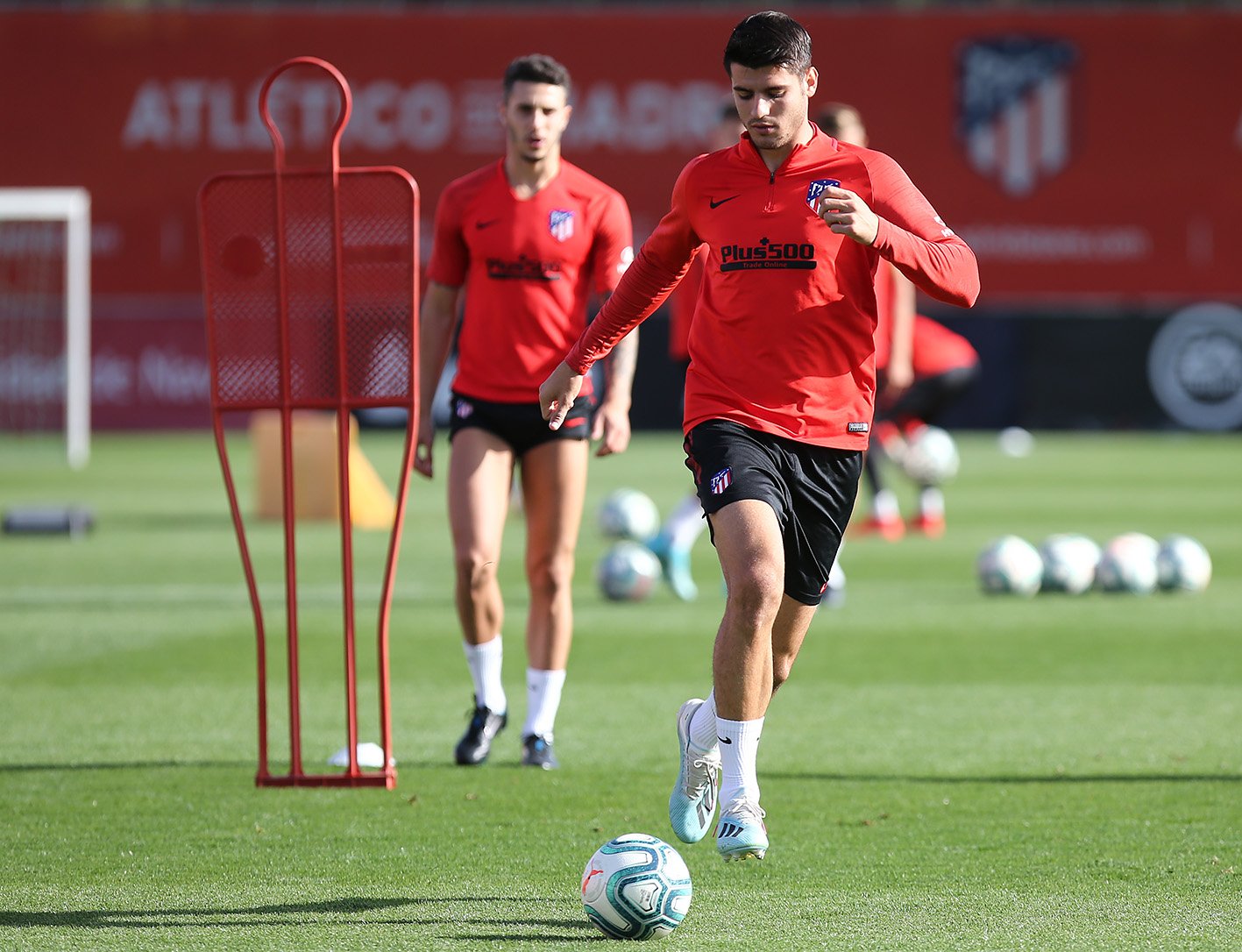 Morata, en la sesión de este miércoles (Foto: Atlético de Madrid).