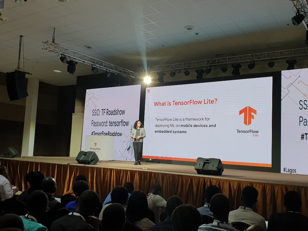 TensorFlowLagos's tweet image. Nupur Garg talking about TensorFlow Lite and the numerous ways we can use it! 
#TensorFlowRoadShow #TensorFlowRoadShowLagos