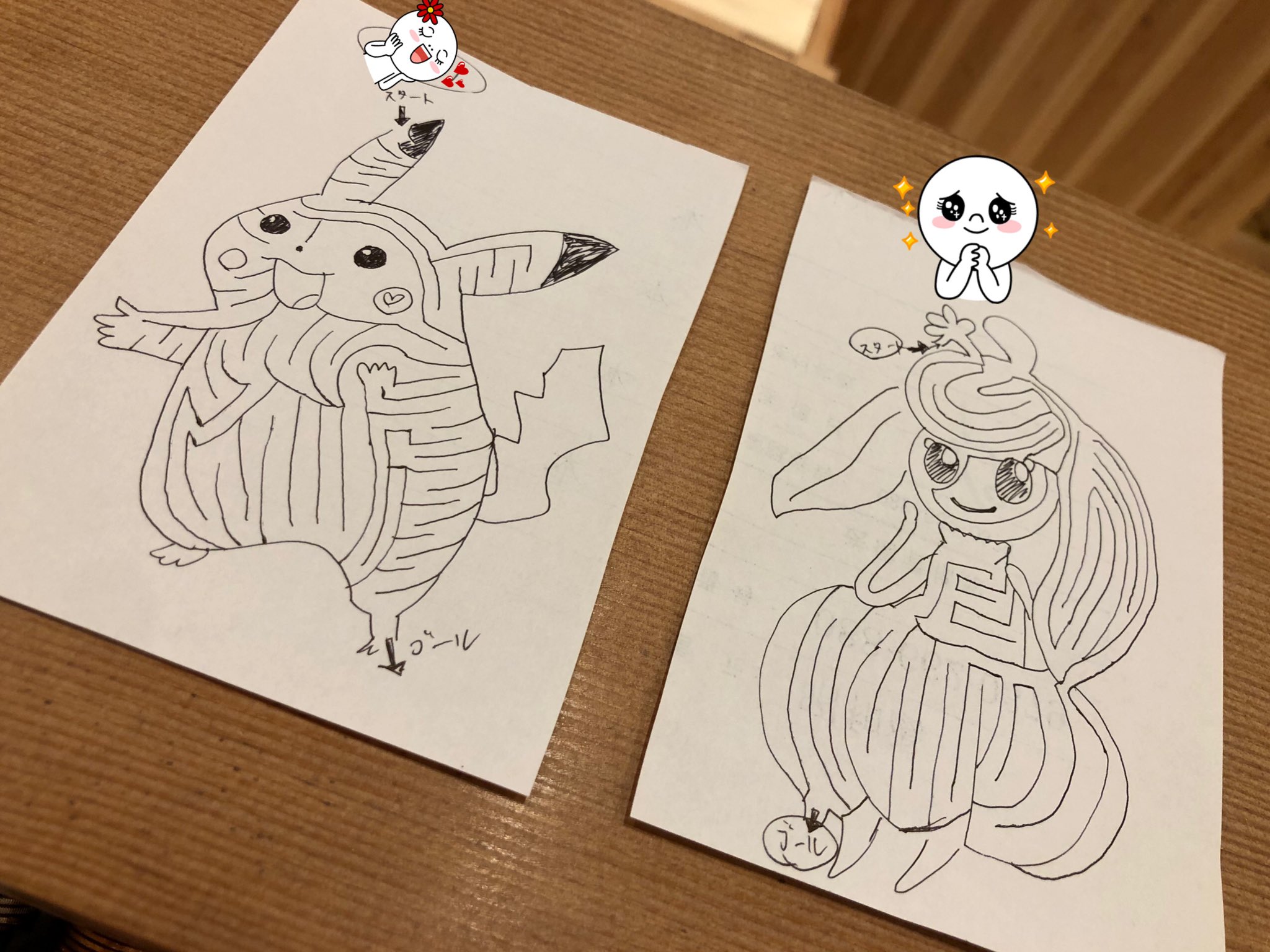 とくしま銭湯 昭和湯 ポケモンと迷路にハマってる娘達へ女将が作ったこのクオリティにただただ驚く ピカチュウ アママイコ T Co J2rb2kjx1b Twitter