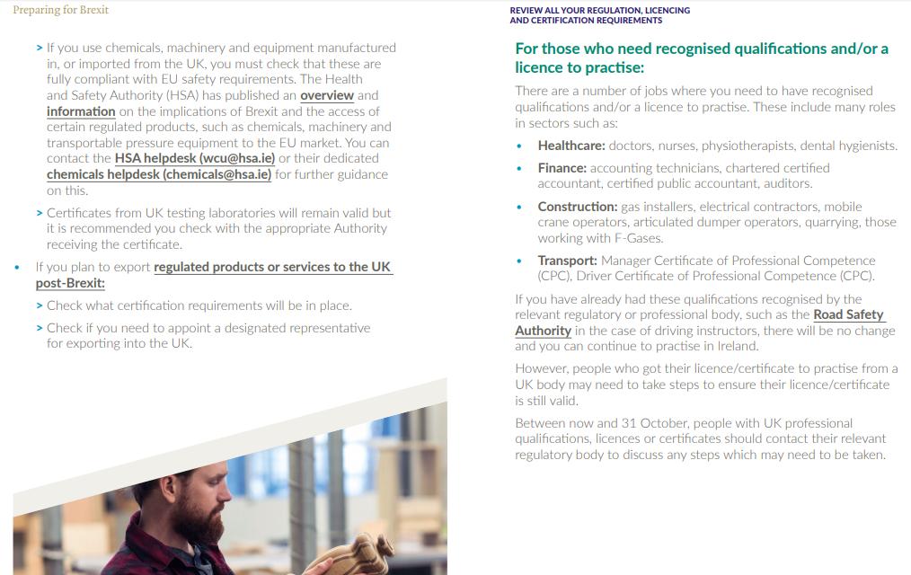 ChambersIreland's tweet photo. #Brexit is due to take place the end of this month.
Get your business #BrexitReady &amp; review the regulation, licencing &amp; certification of UK-sourced goods as part of the 'Practical Steps'!
Check with @NSAI_Standards &amp; @CCPCIreland for info 
👉 https://t.co/bse4GbMEja https://t.co/yUCCoS7BdU