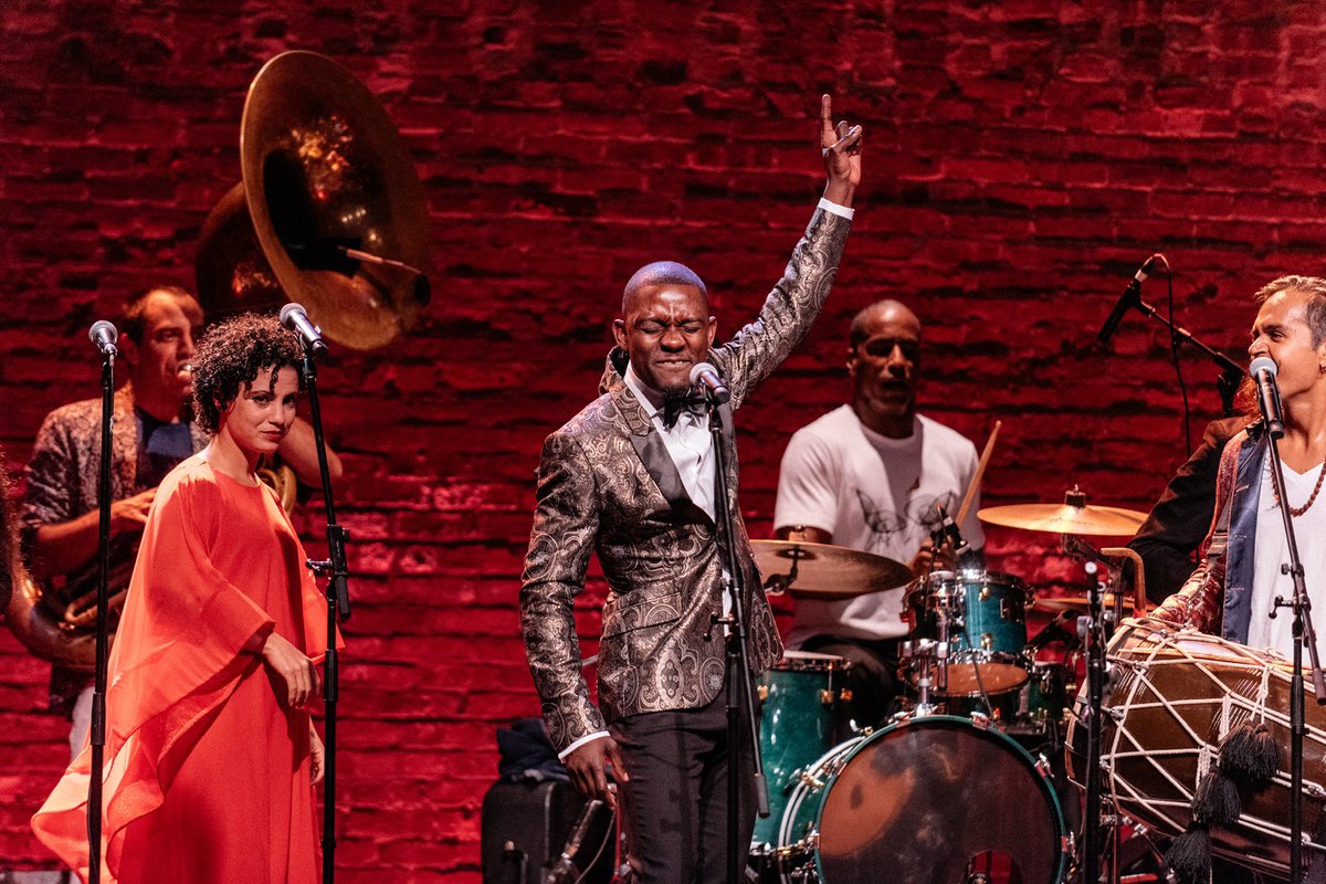 FalsettoJohn's tweet photo. When you summon the ancestors for the climax of the song 😅. Pictures here by @TeddyWolff performing @stannswarehouse Gala 2019 in #brooklyn #newyork with @redbaraat @sunnydrums @EmelMathlouthi
#SoundsOfRefuge #mbira https://t.co/eVmR3DEWiB