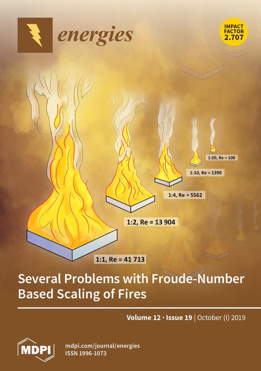 WojciechITB's tweet image. I'm very happy to tell you that our research on the limitations of Froude-number scaling of fires was chosen as the Cover Story for vol.12 issue. 19 of @energies_mdpi !

The paper is available in open access: mdpi.com/1996-1073/12/1…
and the cover story: mdpi.com/1996-1073/12/19