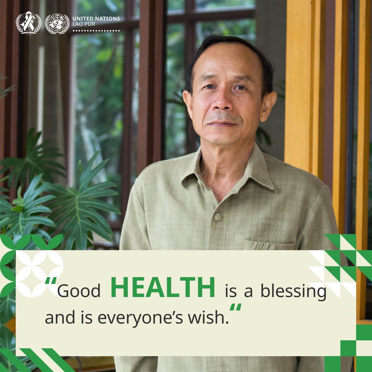 UNinLaoPDR's tweet image. What does Health mean for you? 

Here is the answer by our colleague Thongdeng Silakoune, @UNAIDS_AP #Laos ⬇️ 

We wish a healthy life 🍎 to everyone in Laos!
#WeAreDevelopment #OneUN #UNDay #GlobalGoals