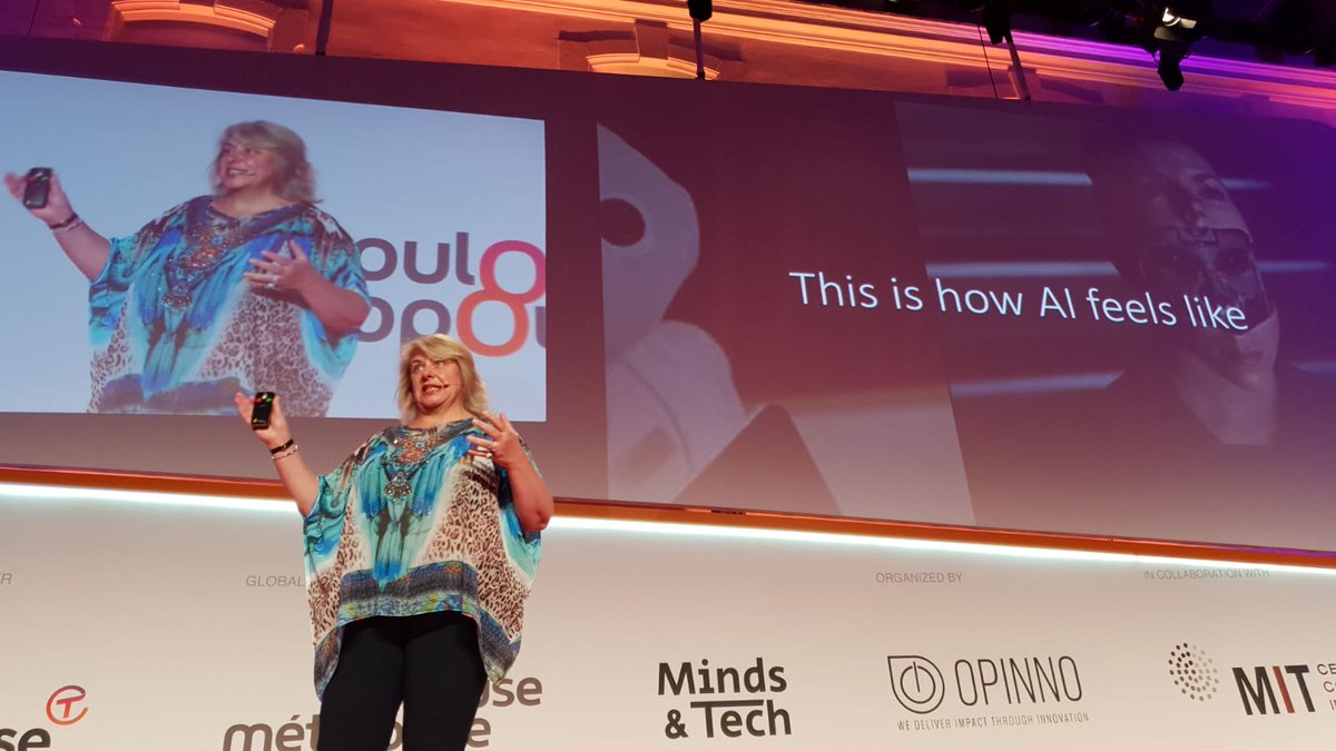 MindsandTech19's tweet photo. "Creating AI for the greater good" 🤯
With a captivating speech, @Nancy_Nemes
is putting into perspective human creativity,  by explaining how humans and machines can harmonAIze (😉) for a brighter future.
We're with you on this one Nancy🚀🧠

#MindsAndTech 1st edition! Let's go! https://t.co/9uJdFnrD9u