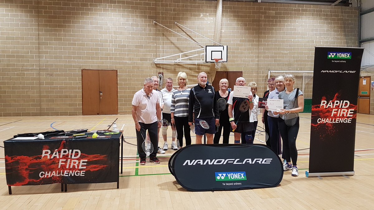FastStepAcademy's tweet photo. #RAPIDFIRECHALLENGE #Nanoflare #Yonex_badminton  @BE_South @nostringbadders at East Grinstead Sports Club. Eldest in group 81 years old. #inspiration https://t.co/pqHnCVzb3J