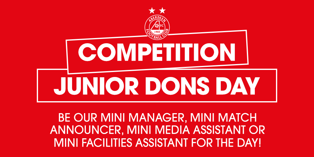 AberdeenFC's tweet photo. COMPETITION | We are giving our young supporters a unique opportunity to get closer to the action on a matchday!

Find out more ➡️ https://t.co/UKEkpQbwD6

#StandFree https://t.co/NjvZTdMV3r