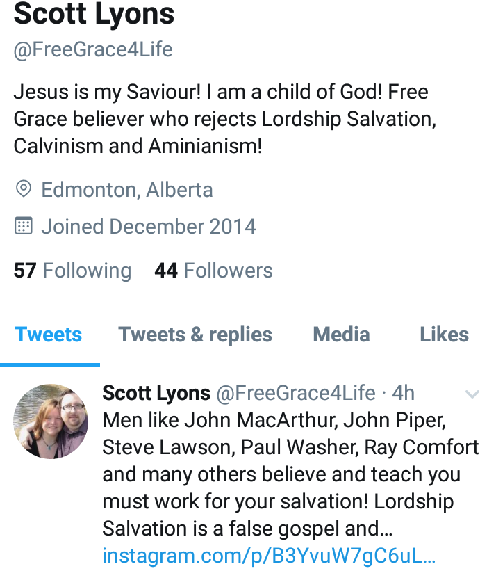 weecalvin1509's tweet photo. More nonsense from Lyons. None of these men or their predecessors e.g. Spurgeon, Moody or HA Ironside who believed in receiving Christ as Lord and Saviour taught a works salvation. #BewareOfWolves #oldpaths https://t.co/vQhCWq2yAY https://t.co/thvXEyNUXz